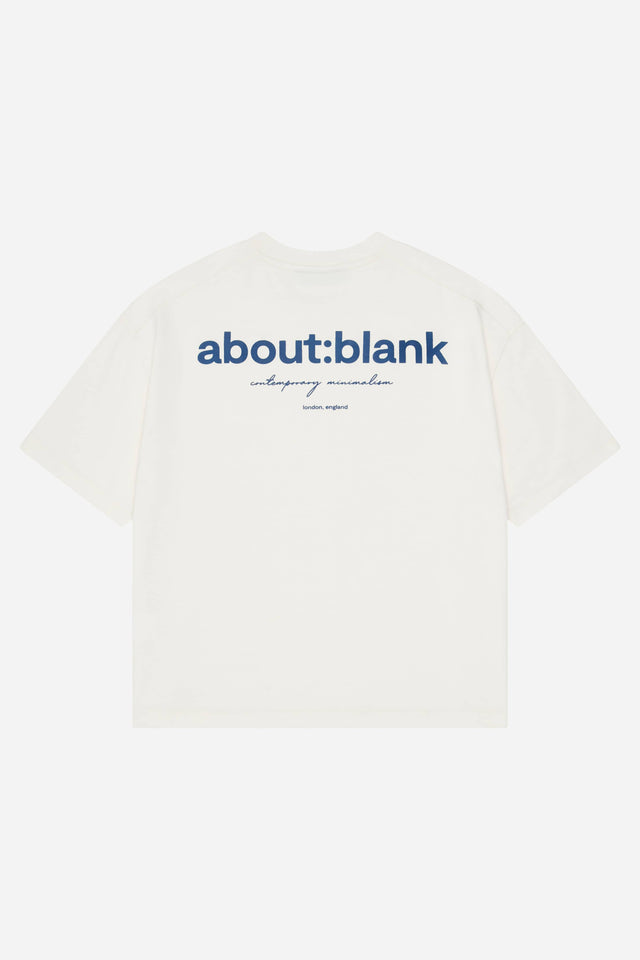 box t-shirt oat/estate blue