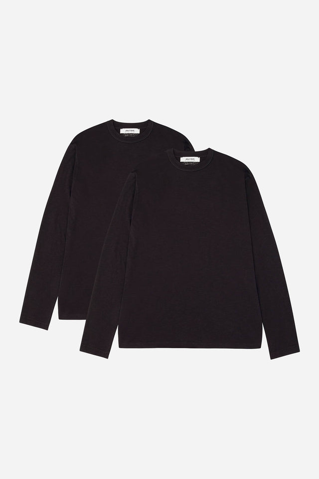 2 pack long sleeve t-shirt black