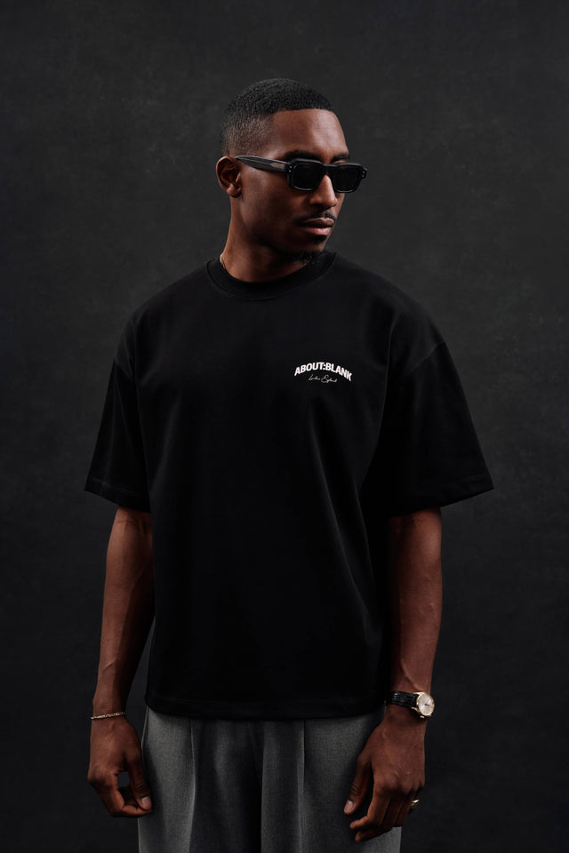 arched logo t-shirt black/ecru
