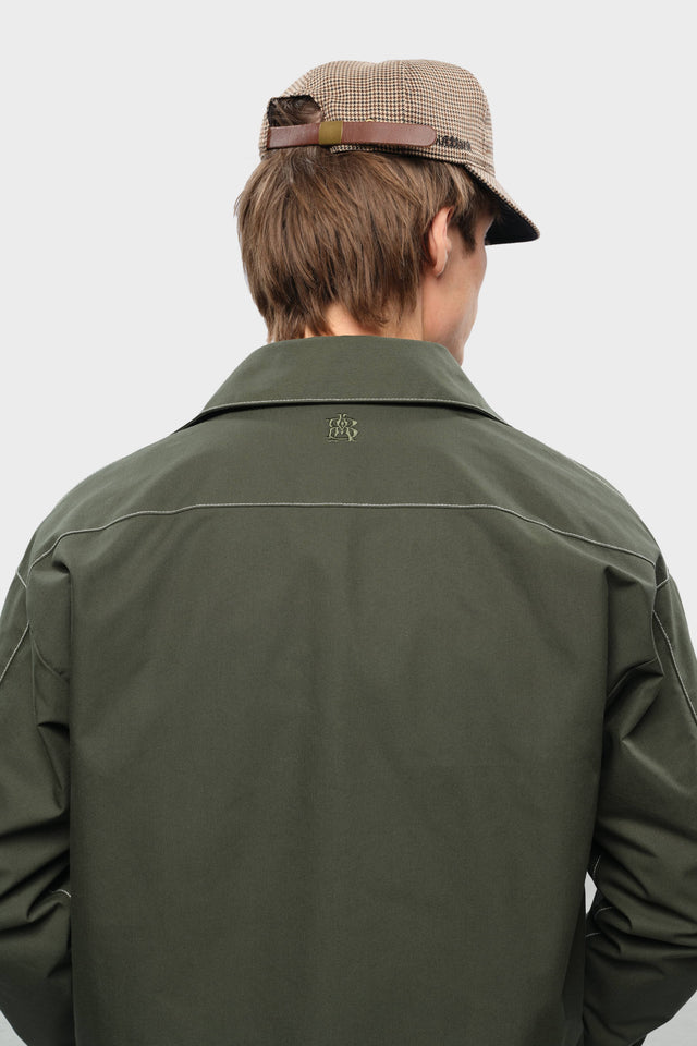 utility jacket green/ecru