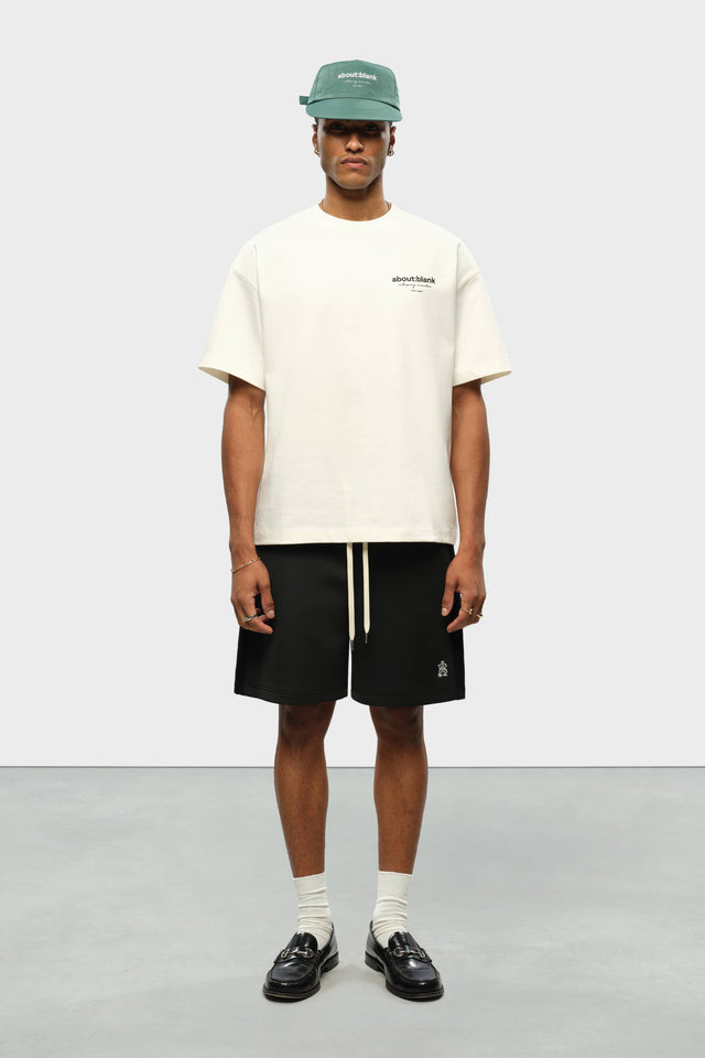 reverse t-shirt oat/black