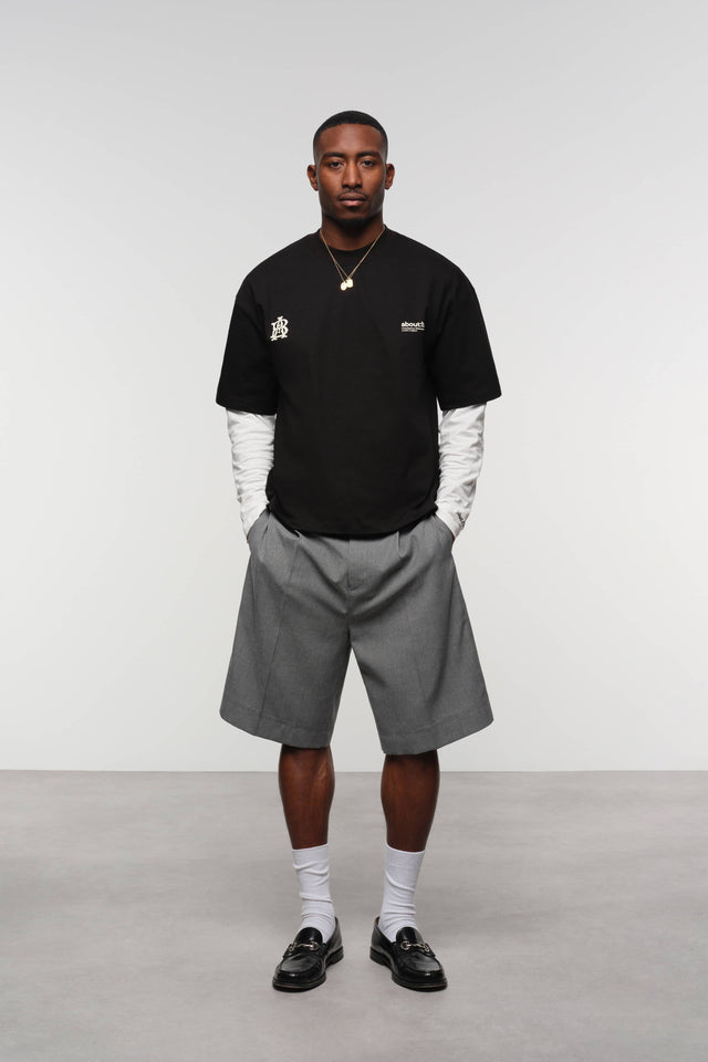 dual logo t-shirt black/ecru