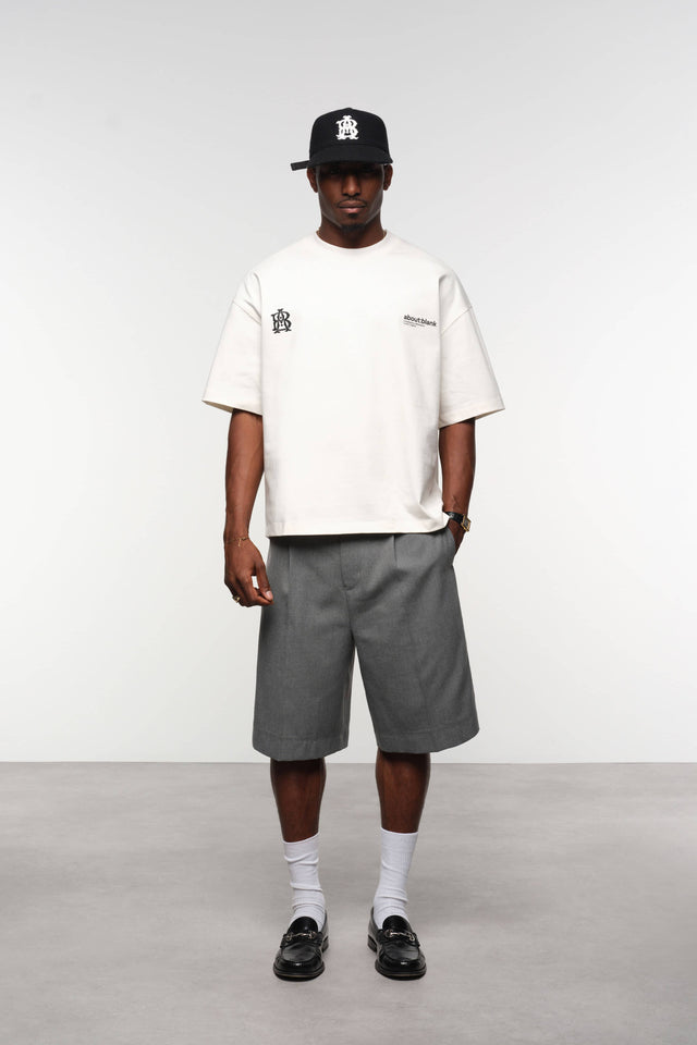 dual logo t-shirt oat/black