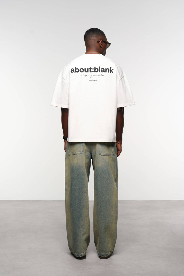 box t-shirt - oat/black