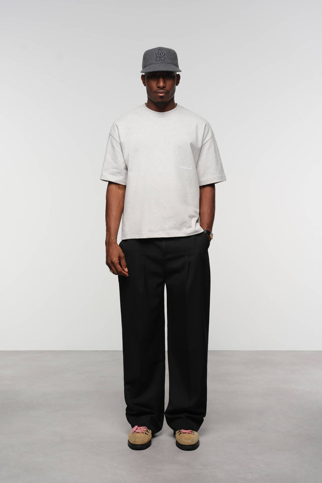 tailored wide leg trouser black