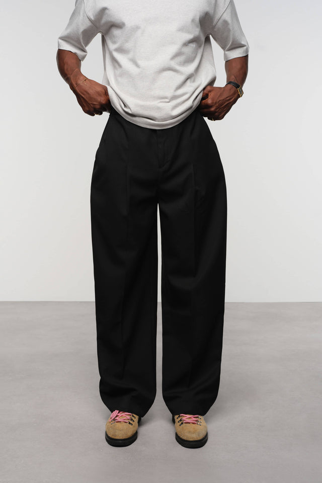 tailored wide leg trouser black