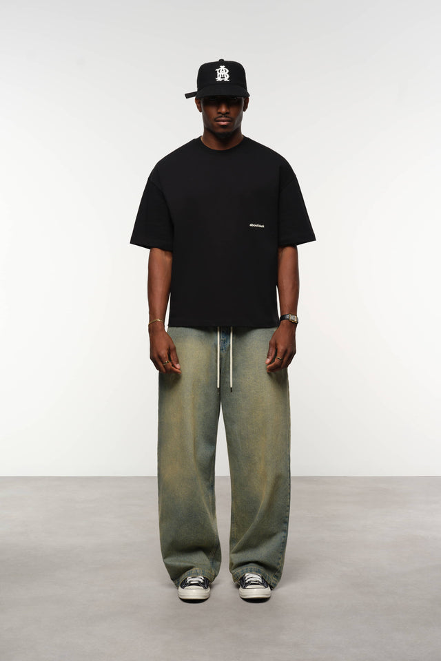 box t-shirt black/ecru