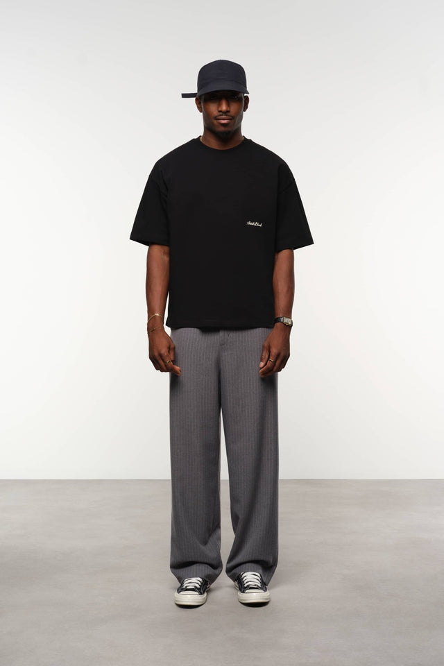 pinstripe everyday trouser grey/white