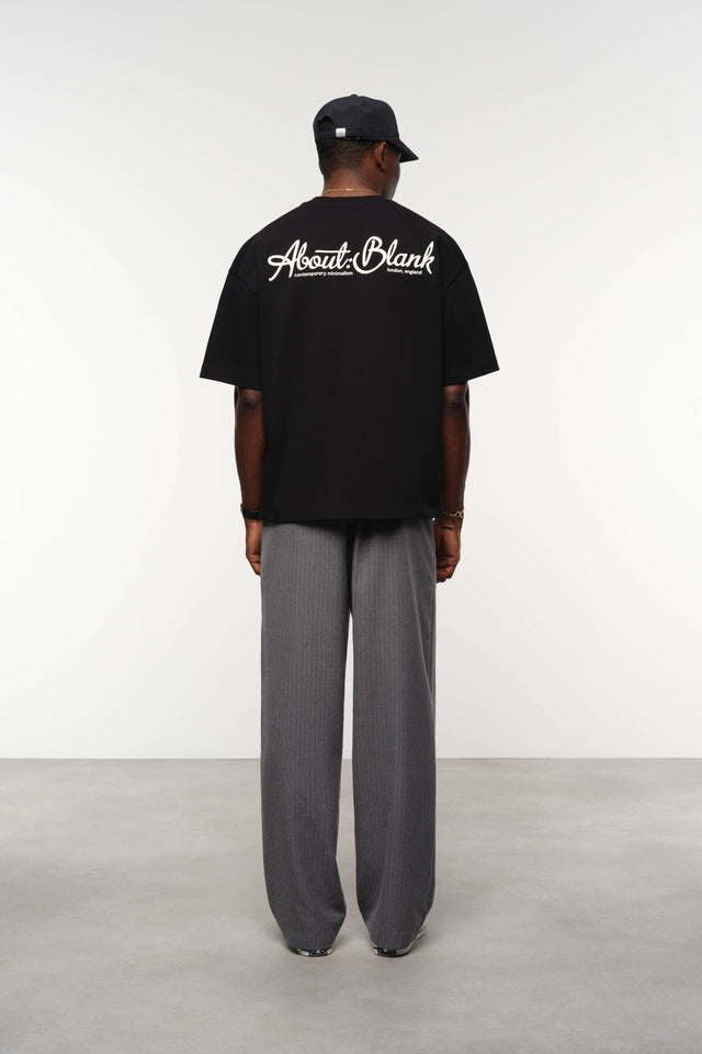 pinstripe everyday trouser grey/white