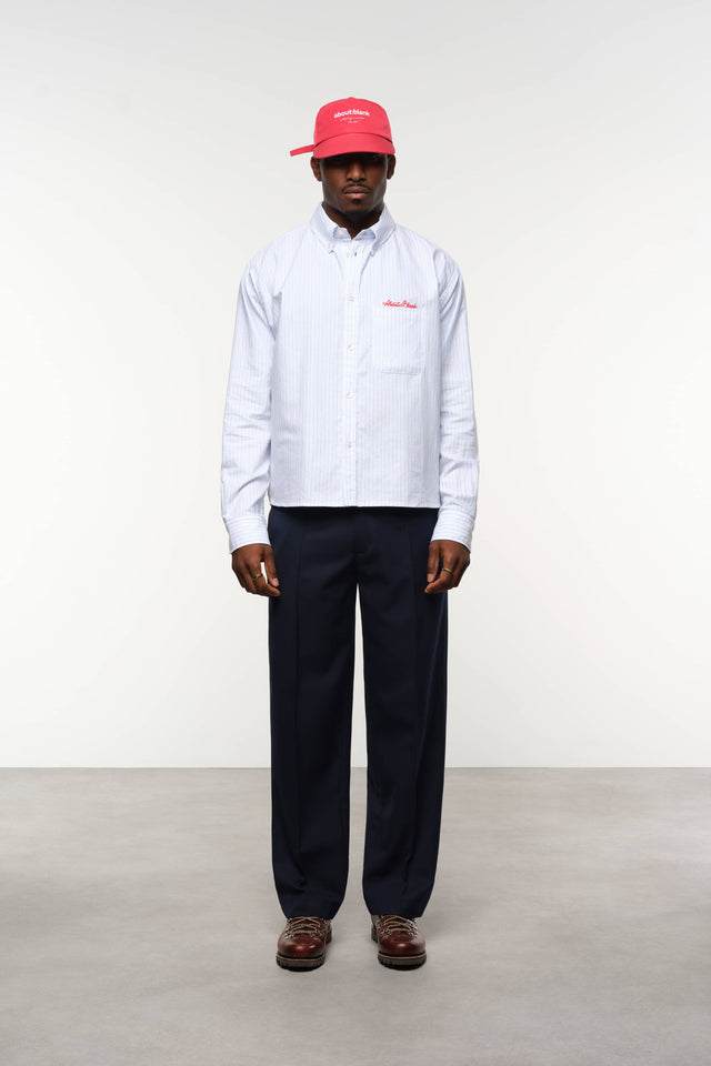 everyday pleated trouser navy