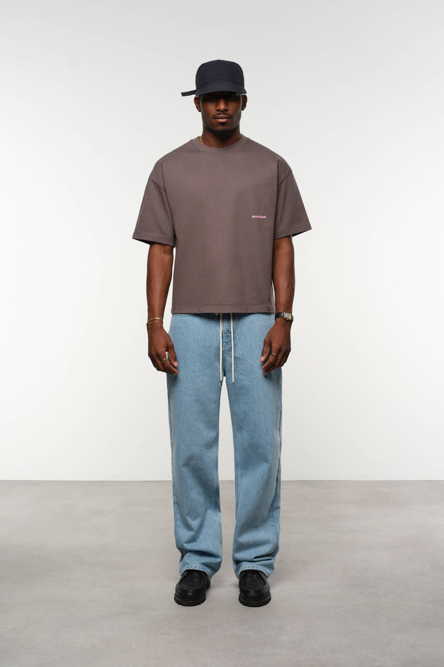 box t-shirt charcoal/pink