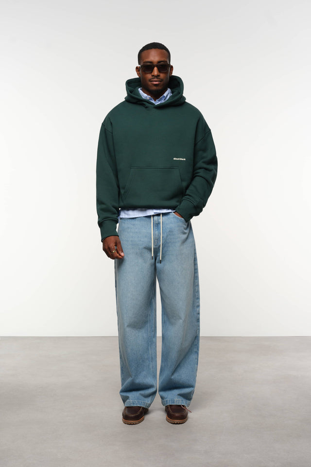 box hoodie epsom green/ecru