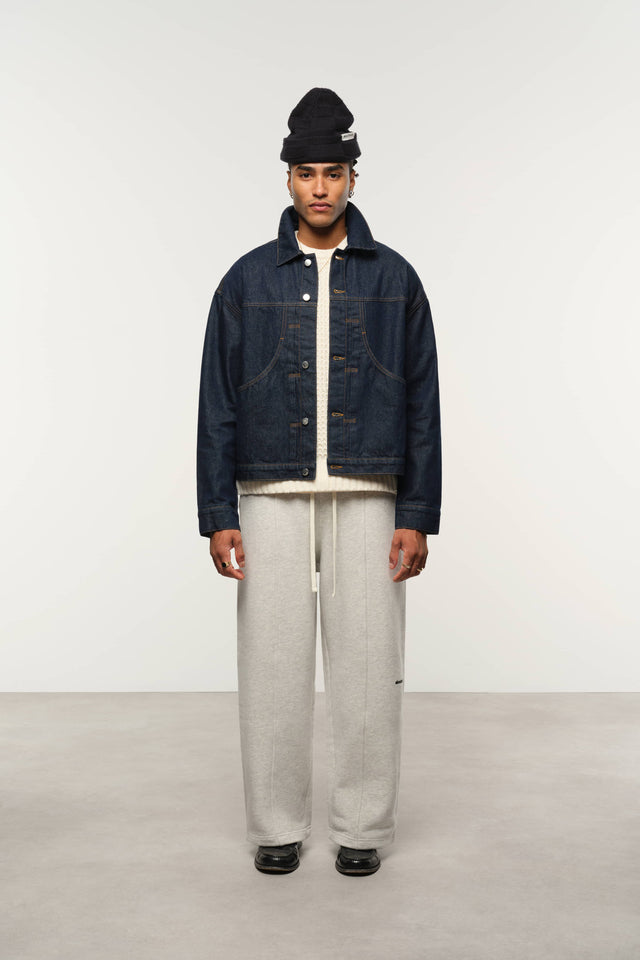 pleated sweatpant grey marl/black