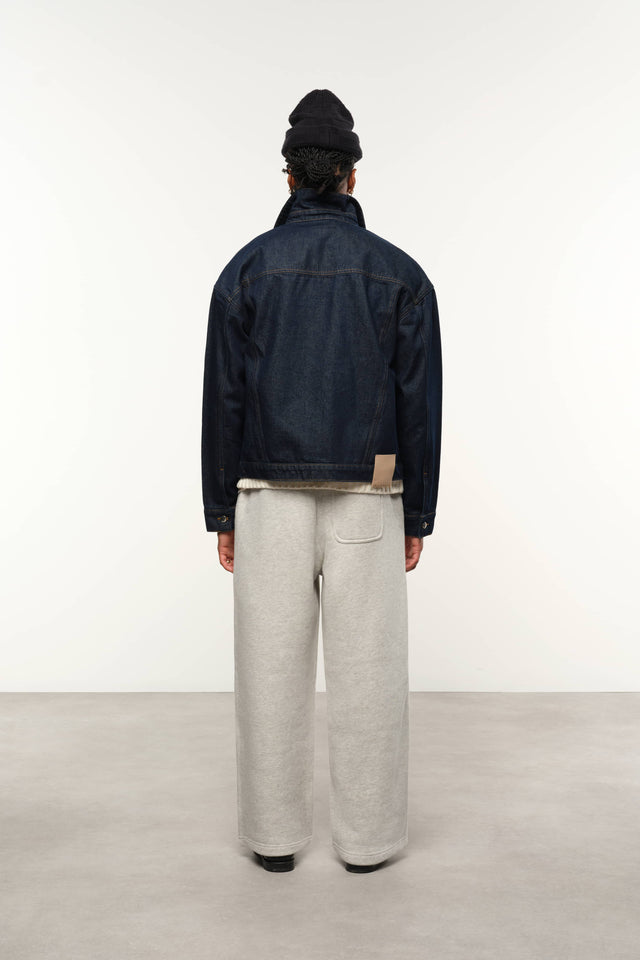 pleated sweatpant grey marl/black