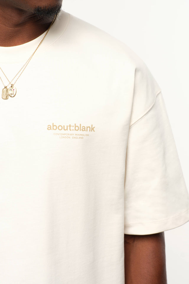 emblem t-shirt oat/gold