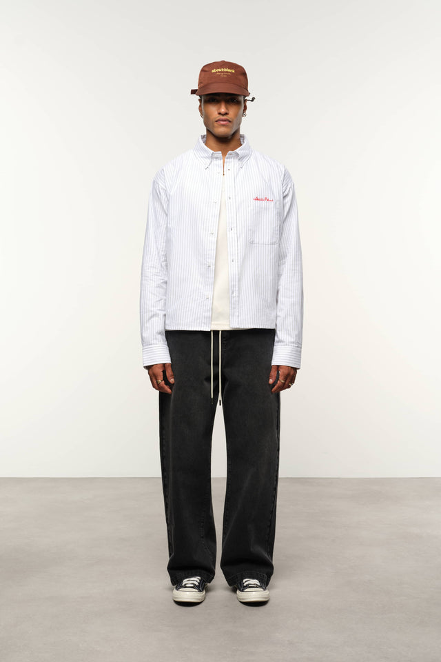 oxford script shirt white/sage