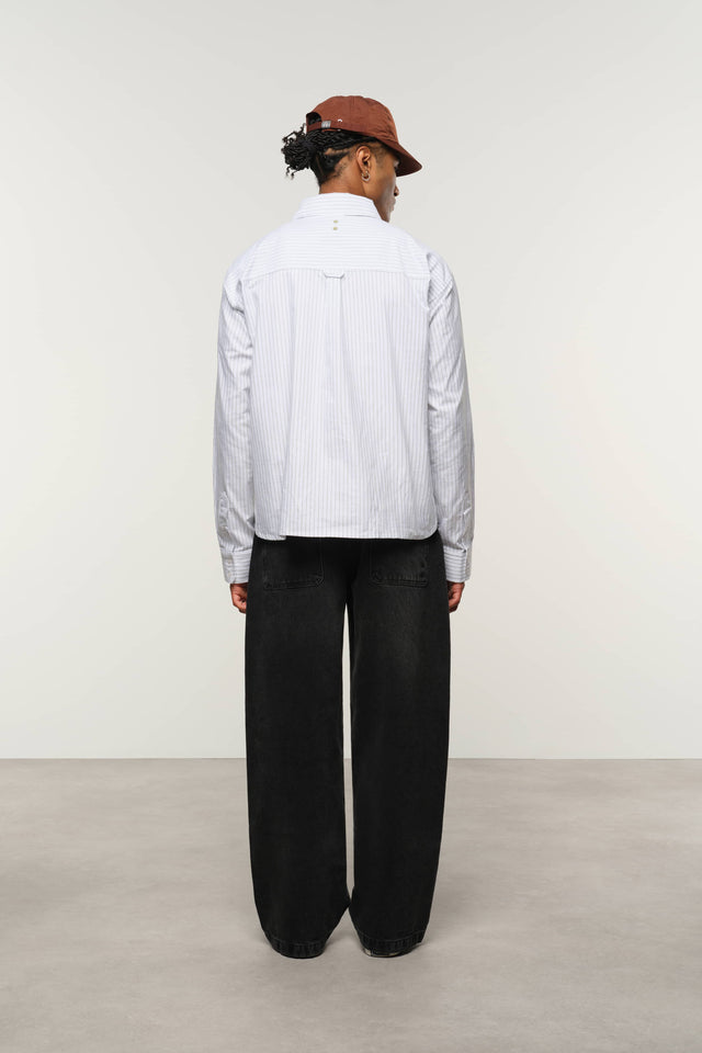 oxford script shirt white/sage