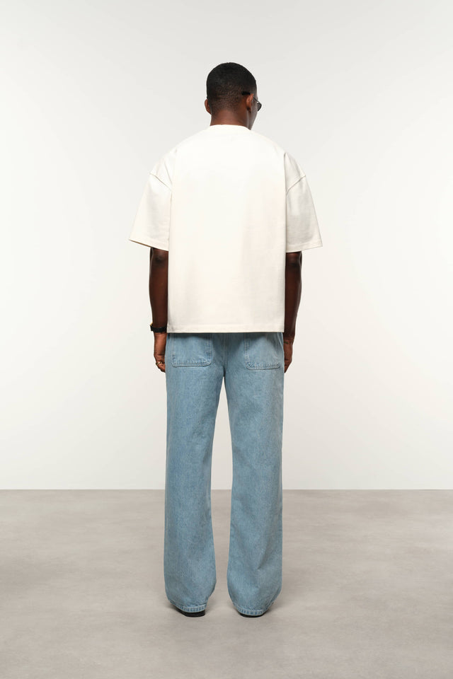 monogram mock neck t-shirt oat