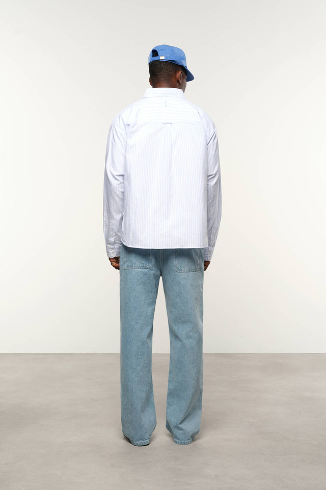 oxford script shirt white/blue