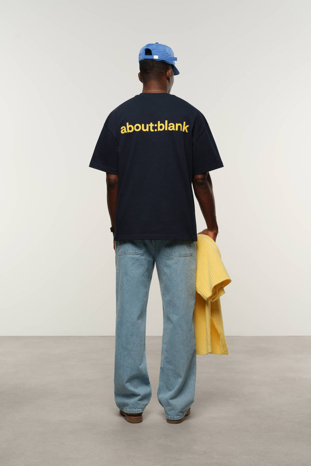 reverse t-shirt navy/yellow