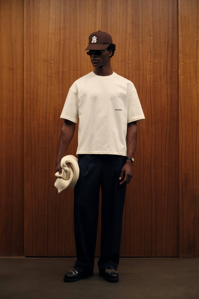 box t-shirt - oat/black