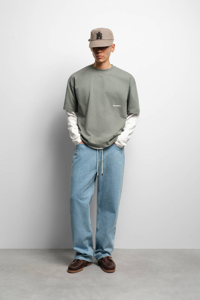 box t-shirt sage/ecru