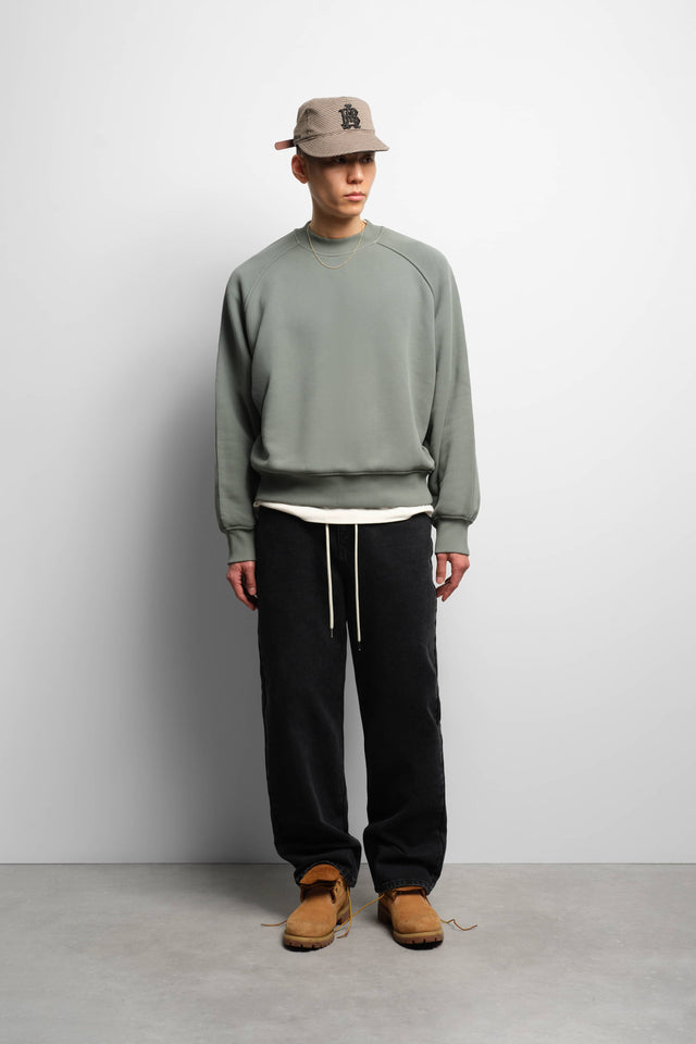 washed raglan sweat sage