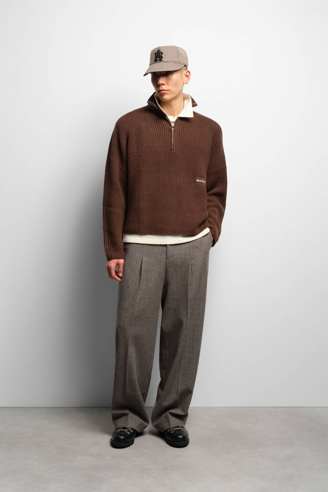 funnel knit brown