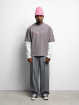 garcon t-shirt charcoal/pink