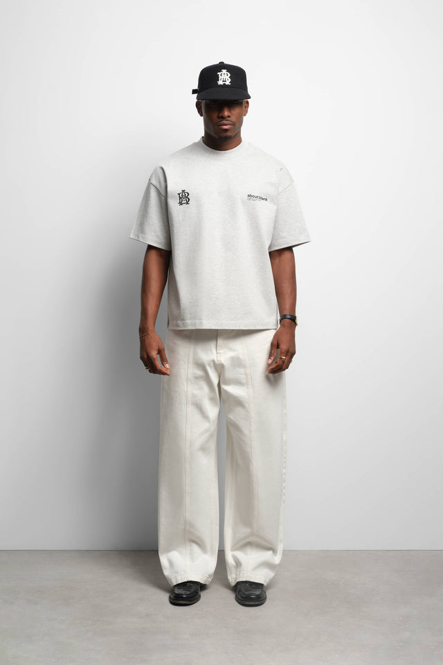 dual logo t-shirt grey marl/black