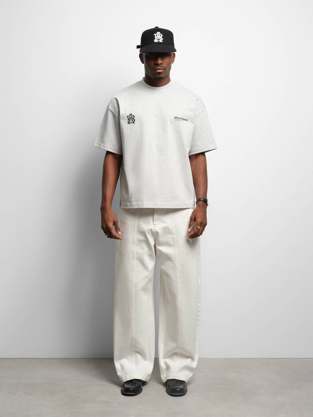 dual logo t-shirt grey marl/black