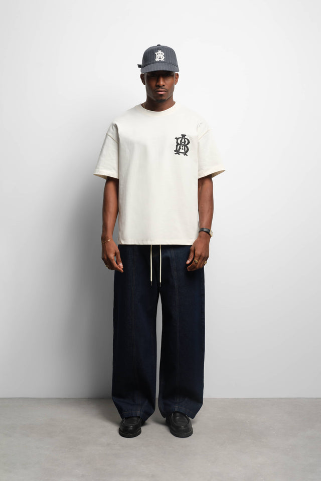 monogram t-shirt oat/black