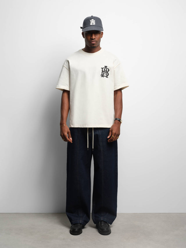 monogram t-shirt oat/black