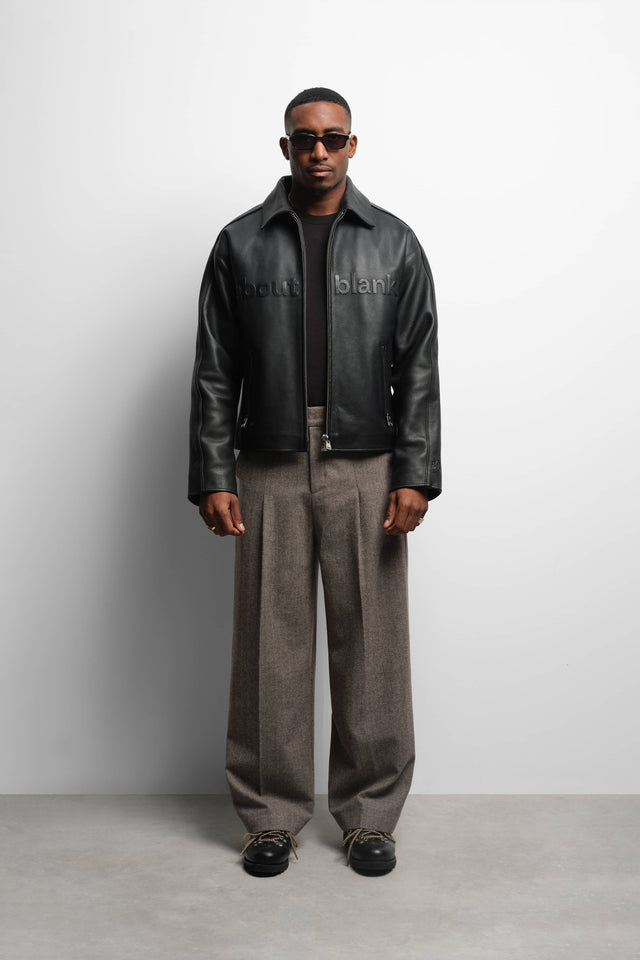 leather jacket black