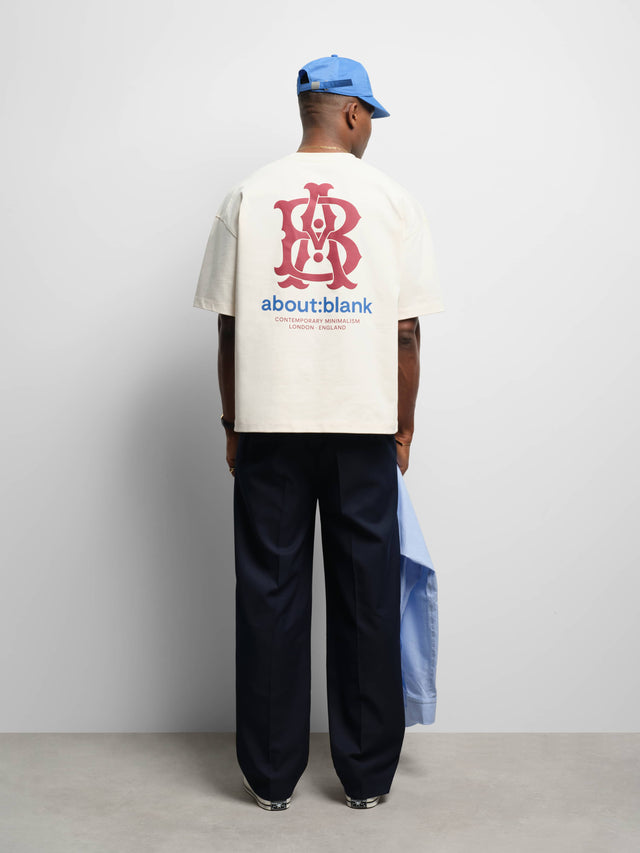 insignia t-shirt oat/red/blue