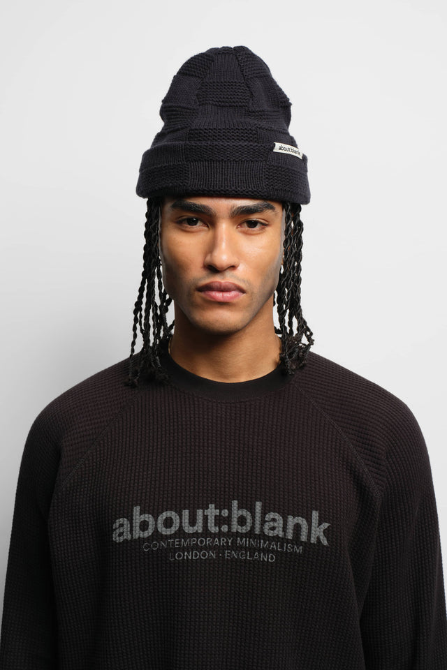 garcon long sleeve waffle black