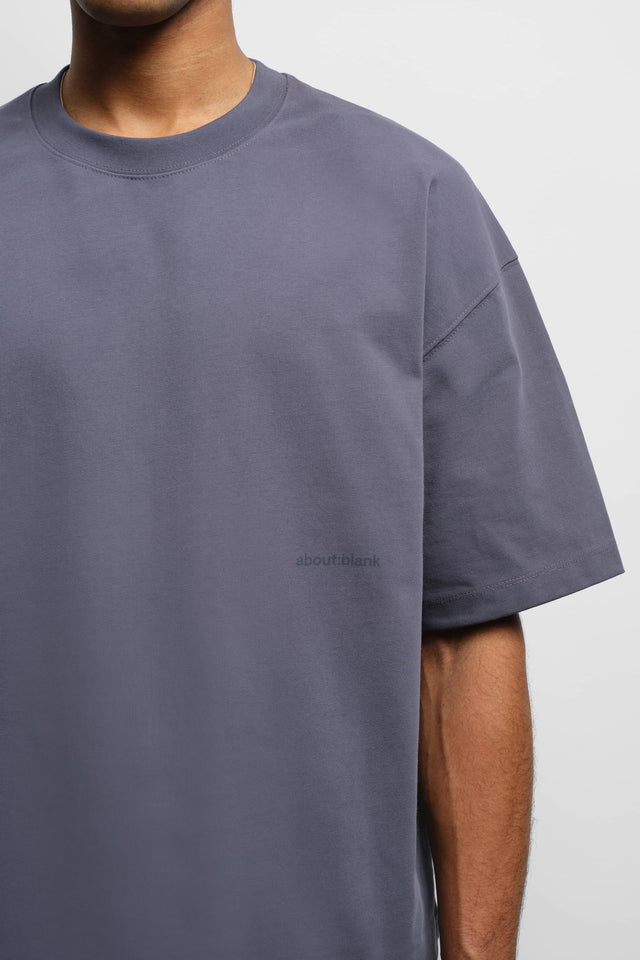 washed box t-shirt smoke blue