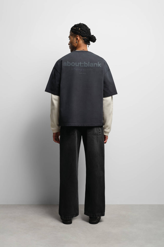 washed box t-shirt black