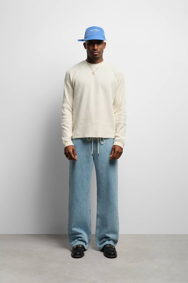 long sleeve waffle oat