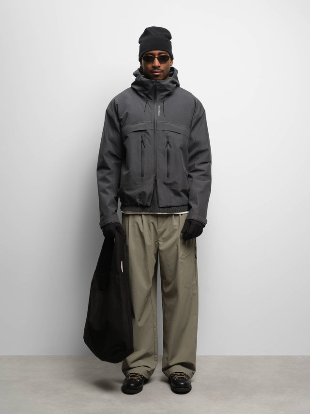 water reactive jacket dusty black