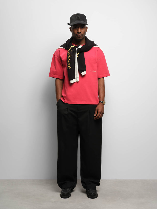 box t-shirt red/ecru