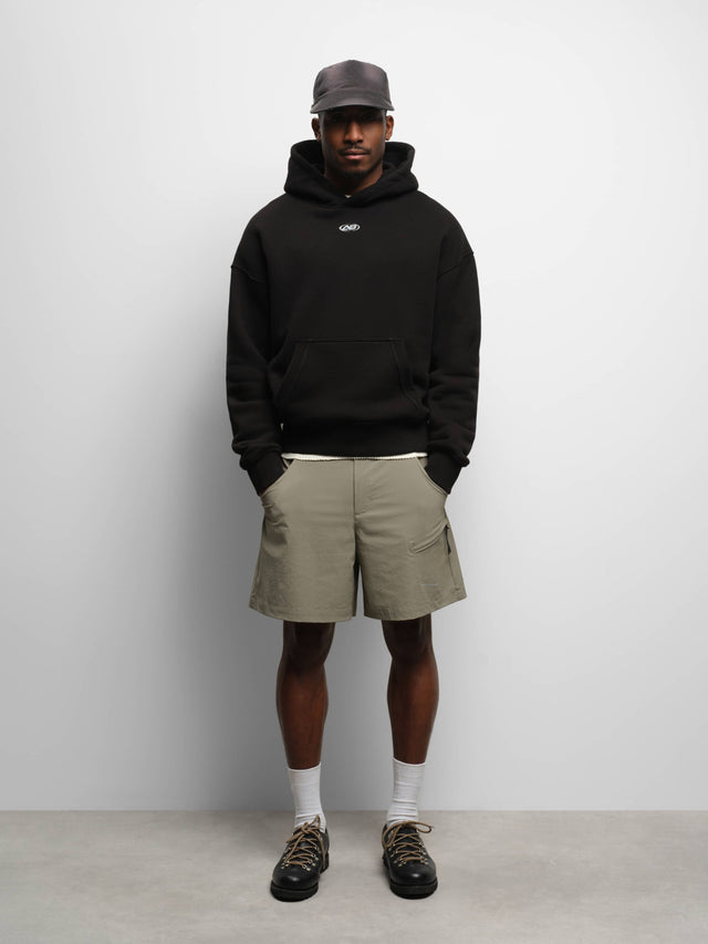 arc hoodie washed black