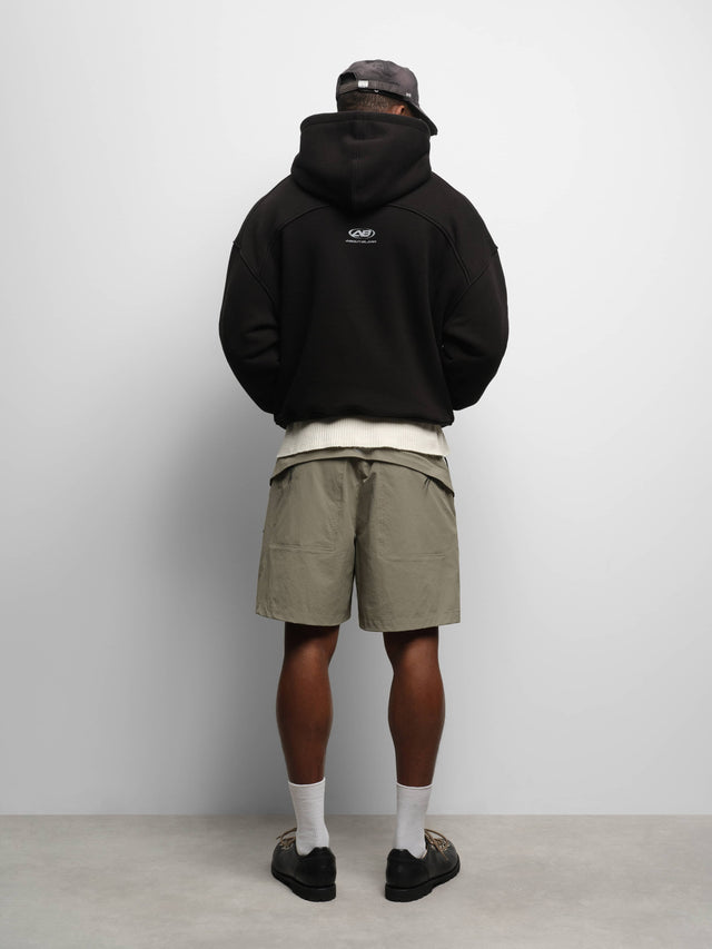 arc hoodie washed black
