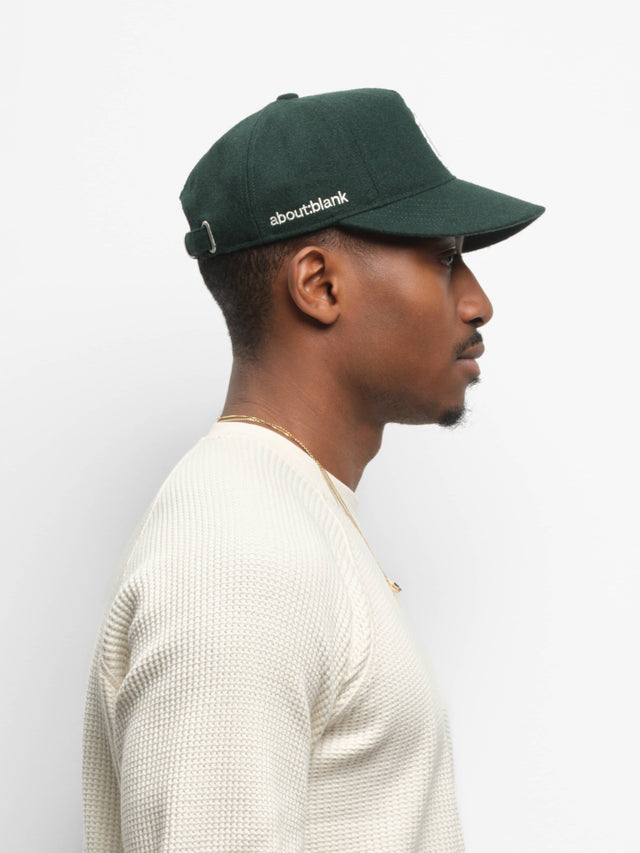 monogram cap wool epsom green/ecru