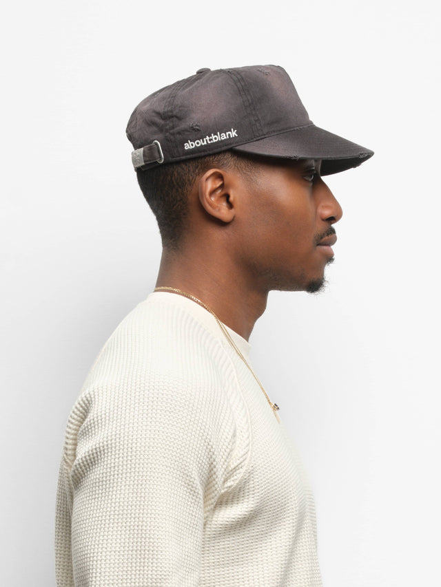 distressed cap washed black