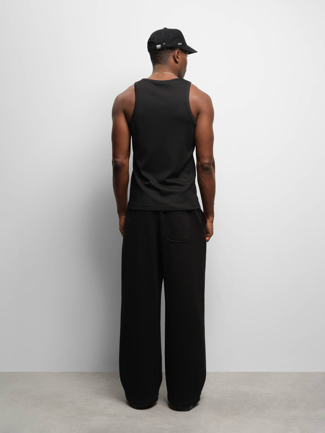 pleated sweatpant black/ecru