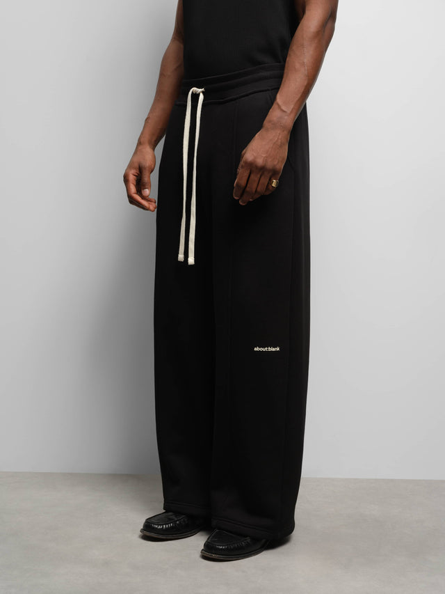 pleated sweatpant black/ecru