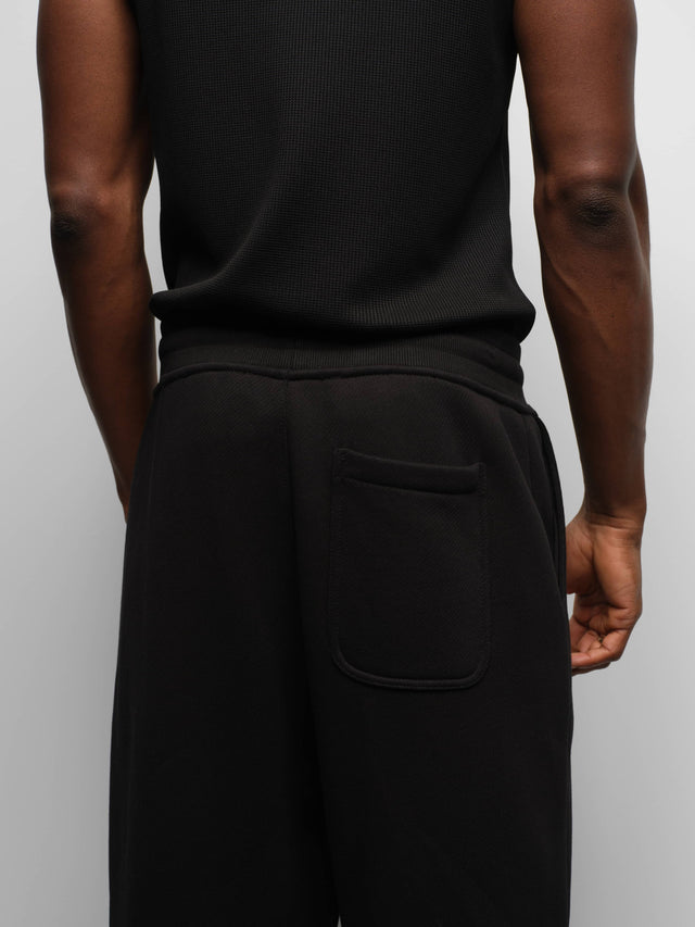 pleated sweatpant black/ecru