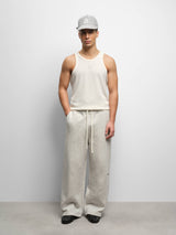 pleated sweatpant grey marl/black