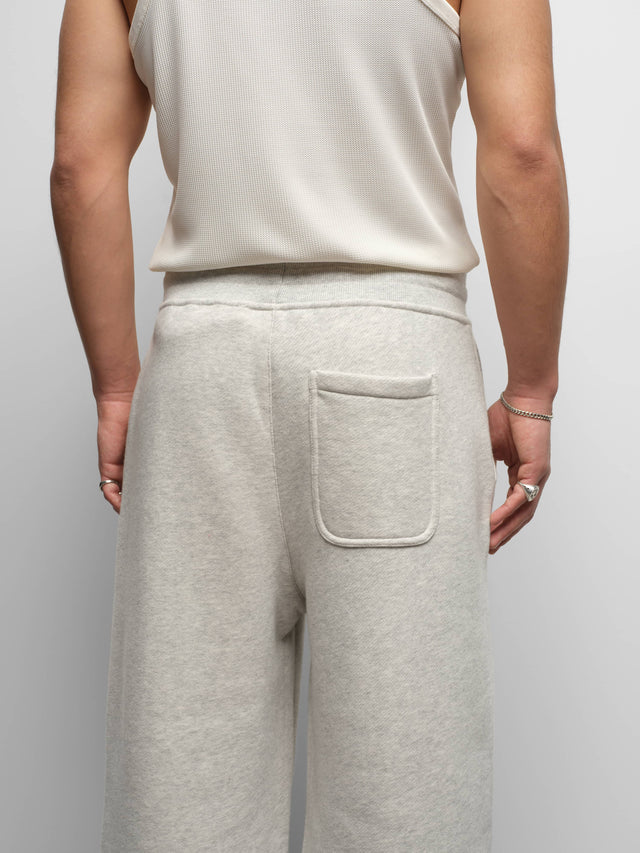 pleated sweatpant grey marl/black